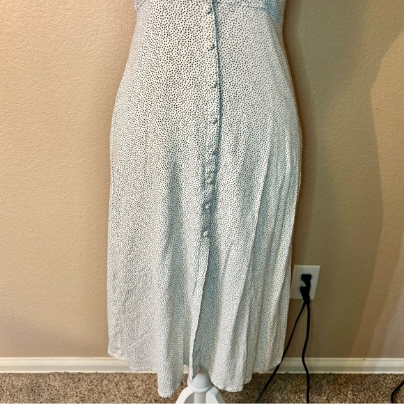 Abercrombie & Fitch Dress Small White Black Dots Viscose Spaghetti Strap Retro - Picture 4 of 16